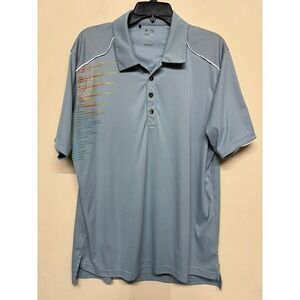 Adidas Golf ClimaCool Polo Shirt Men's Large Gray Short Sleeve Performance